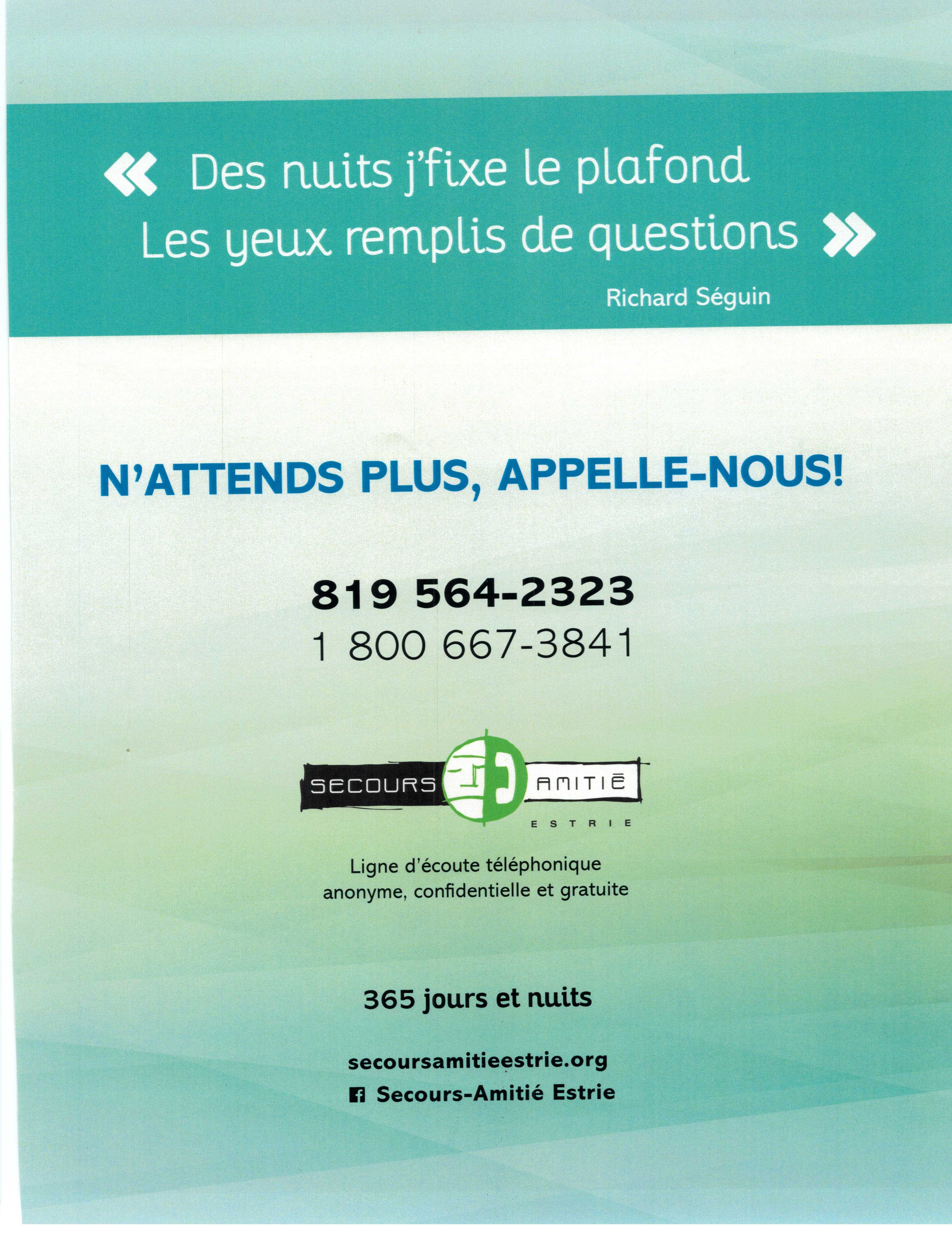 Secours amitié affiche publicitaire S 